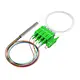 1X16/1X8/1X4/1X2 PLC SC/APC SM 0.9mm G657A1 PVC 1m FTTH Fiber Optic PLC Splitter